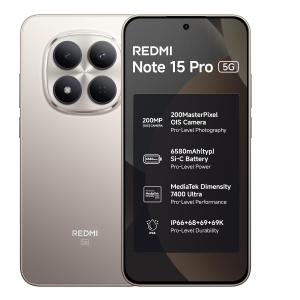 REDMI Note 15 Pro 5G (Silver Ash, 8GB+128GB) | 200MasterPixel OIS Camera | Dimensity 7400-Ultra | 17.3cm CrystalRes AMOLED Screen | IP66/68/69/69K | Mega 6580mAh Si/C Battery | 45W Fast Charging